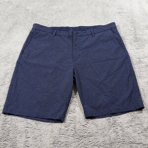 Tommy Bahama Chino Shorts Mens Size 40 x 9.5 Blue Nylon Blend Flat Front Casual